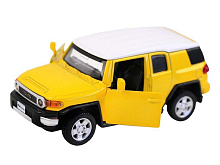 Машина "АВТОПАНОРАМА" Toyota FJ Cruiser, желтый, 1/43, инерция, в/к 17,5*12,5*6,5 см