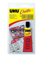 Клей для пластмасс и художественных миниатюр UHU Creativ, 33 мл, блистер