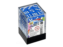 Набор синих игровых кубиков ZVEZDA "D6", 12мм, 36 шт